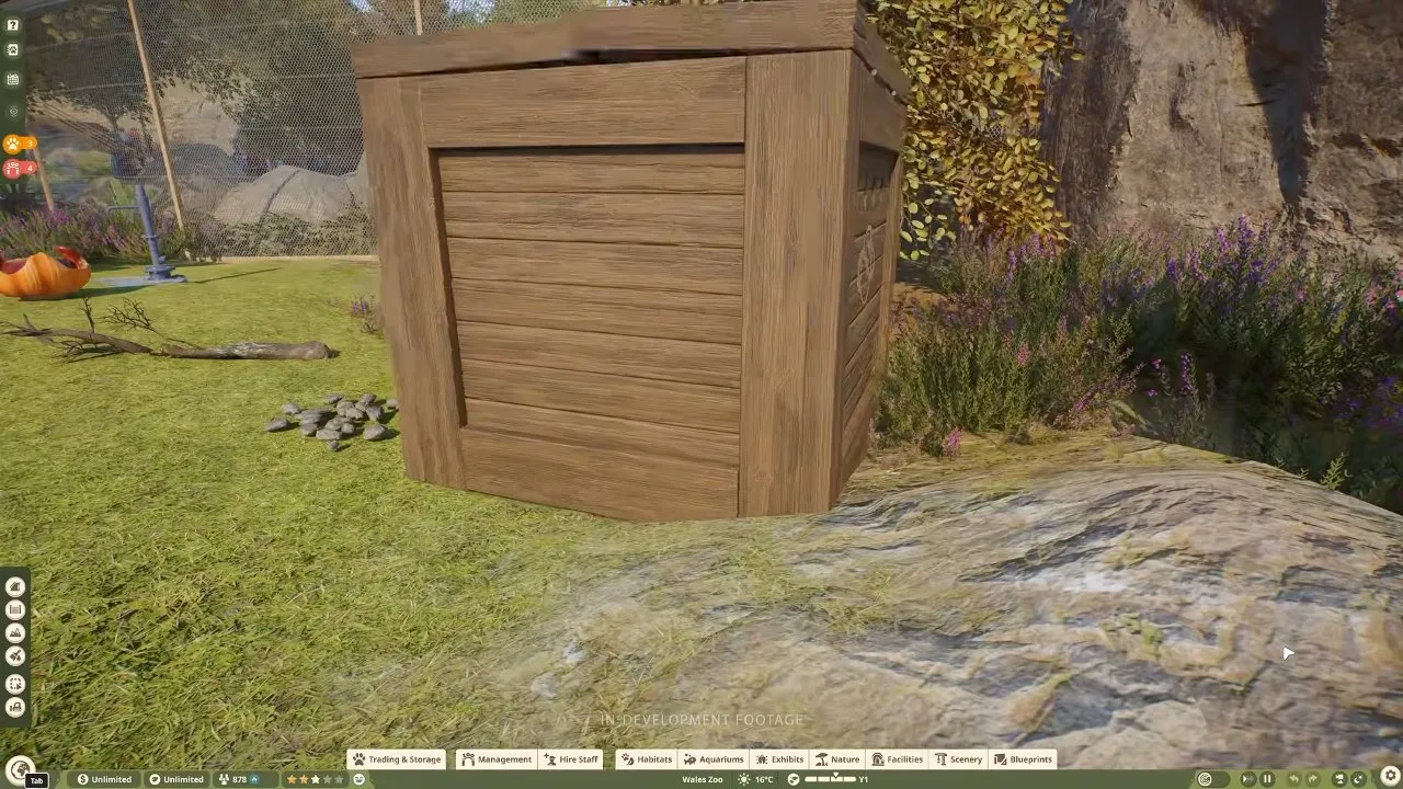 Planet Zoo 2 wildlife reserves lynx transport crate during transfer from its zoo habitat